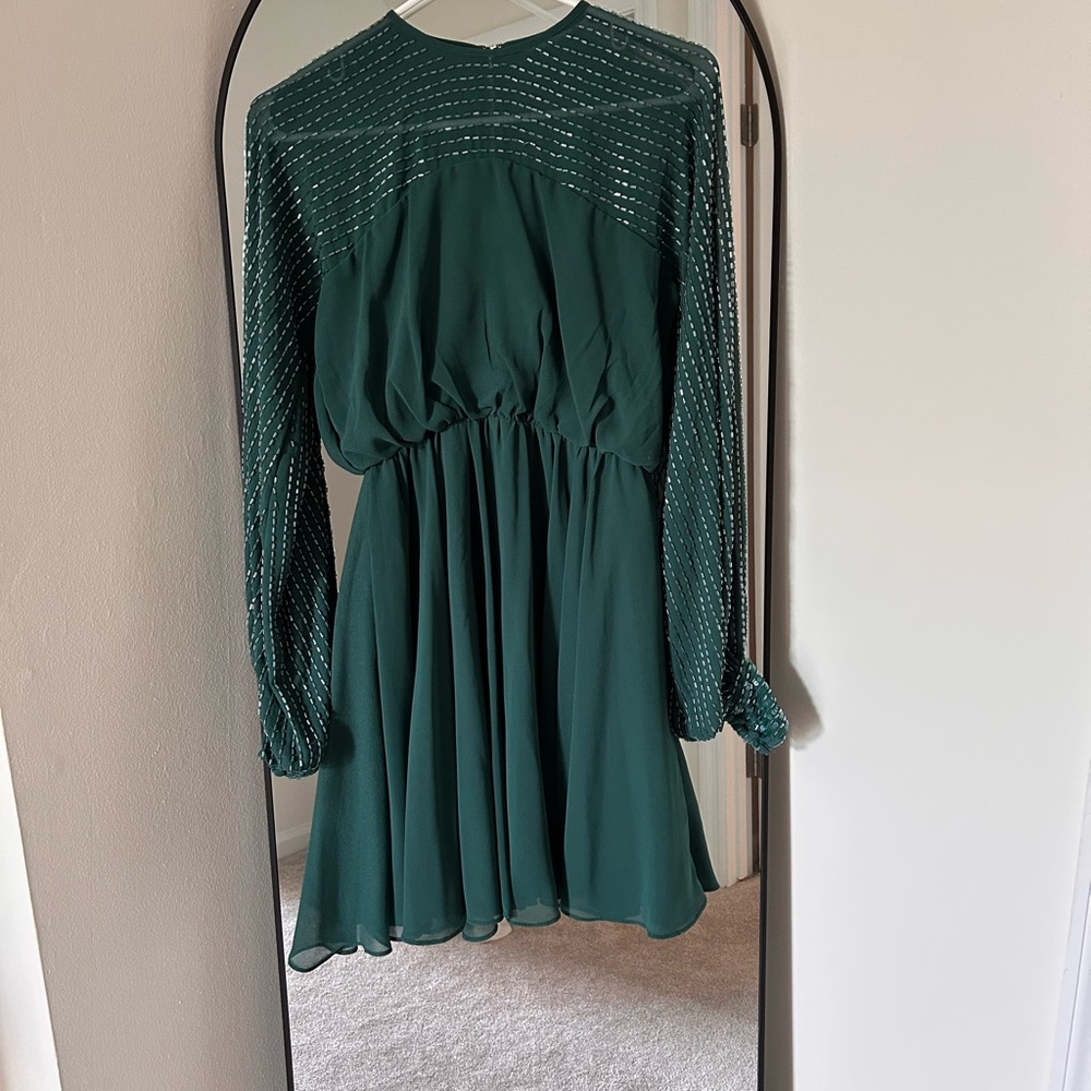 ASOS Green Long Sleeve Dress